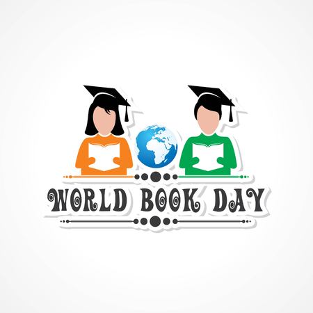 Vector Illustration of World Book Dayのイラスト素材
