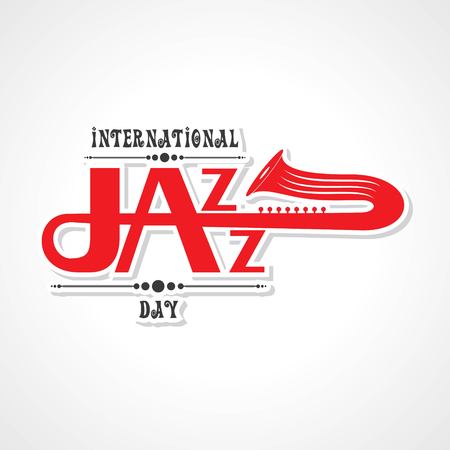 Vector Illustration of International Jazz Day Greeting for banner, poster etcのイラスト素材