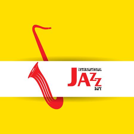 Vector Illustration of International Jazz Day Greeting for banner, poster etcのイラスト素材