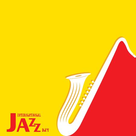 Vector Illustration of International Jazz Day Greeting for banner, poster etcのイラスト素材