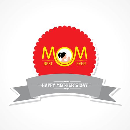 Vector illustration of Happy Mother's Day greeting card.のイラスト素材