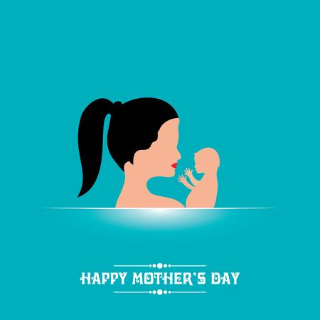 Vector illustration of Happy Mother's Day greeting card.のイラスト素材