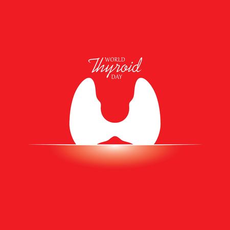 Vector illustration of World Thyroid Day poster with illustration of thyroid glandのイラスト素材