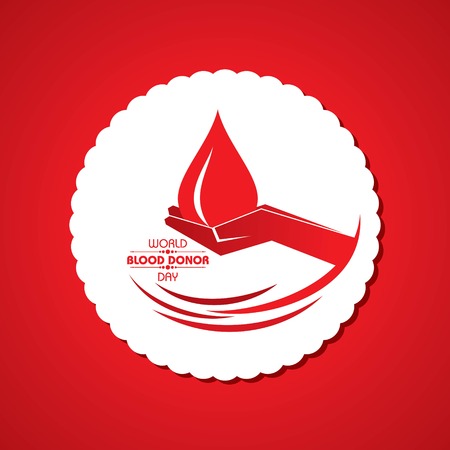 Creative World Blood Donor Day Greeting stock vectorのイラスト素材