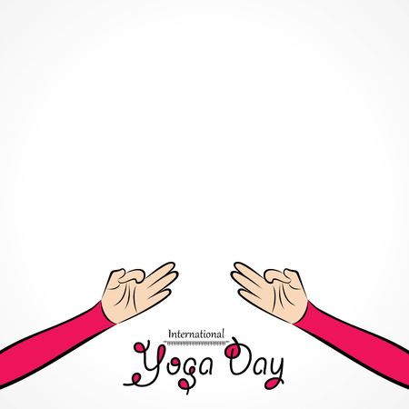 illustration of woman doing YOGASAN for International Yoga Day on 21st Juneのイラスト素材