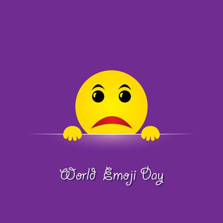 World emoji day greeting card design template with different feelingsのイラスト素材