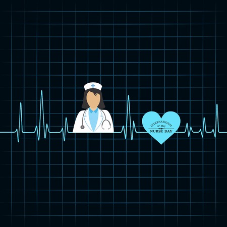 Vector illustration of International Nurse Day stock image and symbolsのイラスト素材