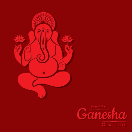 happy ganesh chaturthi festival background vectorのイラスト素材