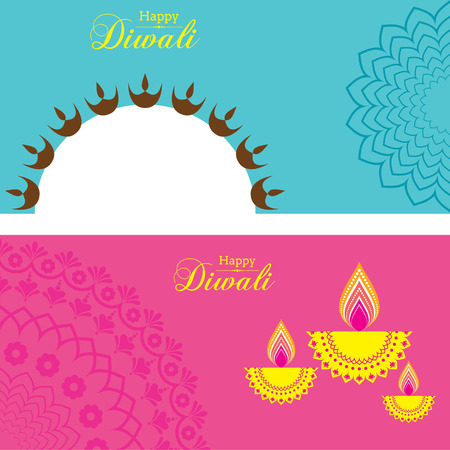 Poster for Happy Diwali with beautiful design illustration stock vectorのイラスト素材