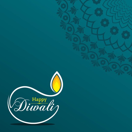 Poster for Happy Diwali with beautiful design illustration stock vectorのイラスト素材