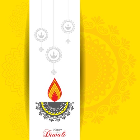 Poster for Happy Diwali with beautiful design illustration stock vectorのイラスト素材