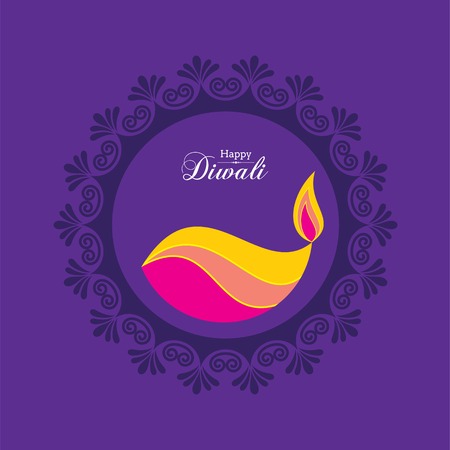 Poster for Happy Diwali with beautiful design illustration stock vectorのイラスト素材