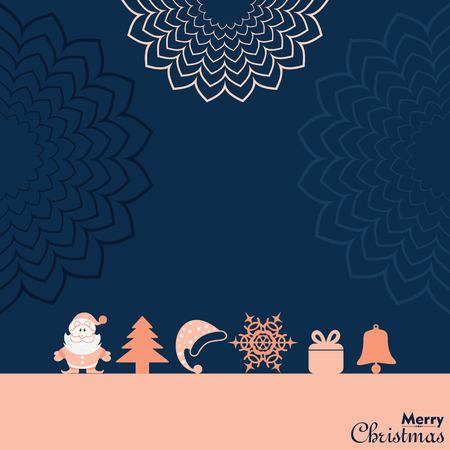 Illustration of christmas greeting with symbols stock vectorのイラスト素材