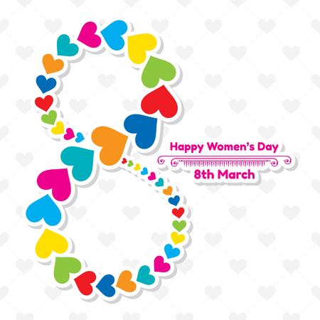 Happy women's day greeting card. Postcard on March 8 stock vectorのイラスト素材