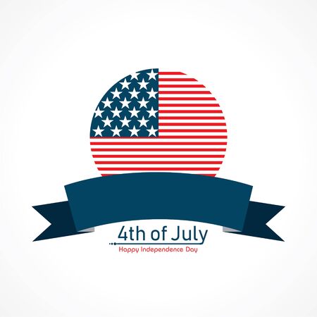 Greeting for Happy Independence Day of United States 4th Julyのイラスト素材