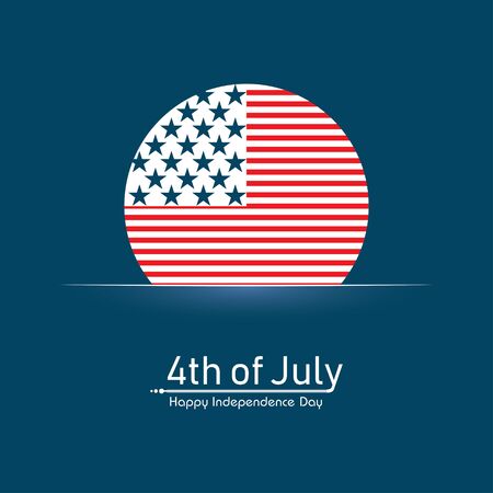 Greeting for Happy Independence Day of United States 4th Julyのイラスト素材
