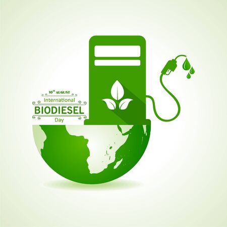 Illustration of International Biodiesel Day Greeting for Eco Environment - 10 Augustのイラスト素材