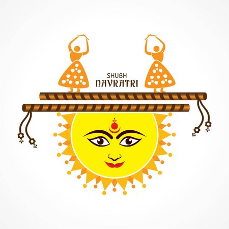 Illustration of Happy Navratri greeting stock vectorのイラスト素材