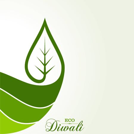 illustration of Greeting for celebrate green diwali conceptのイラスト素材