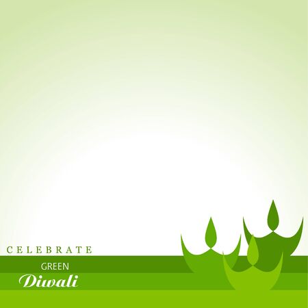 illustration of Greeting for celebrate green diwali conceptのイラスト素材