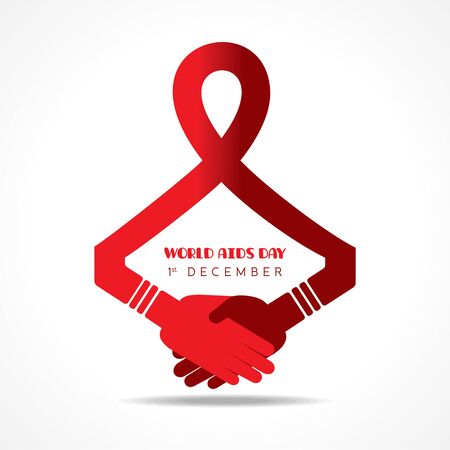 Aids Awareness greeting for World Aids Day - 1 Decemberのイラスト素材