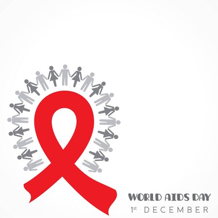 Aids Awareness greeting for World Aids Day - 1 Decemberのイラスト素材