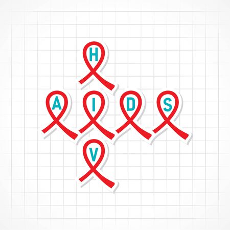 Aids Awareness greeting for World Aids Day - 1 Decemberのイラスト素材