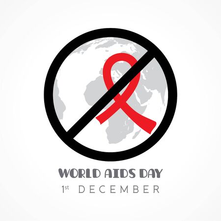 Aids Awareness greeting for World Aids Day - 1 Decemberのイラスト素材