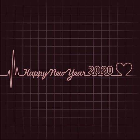Illustration of greeting for new year 2020 stock vectorのイラスト素材