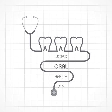 World Oral Health Day design, 20 March ,vector illustrationのイラスト素材