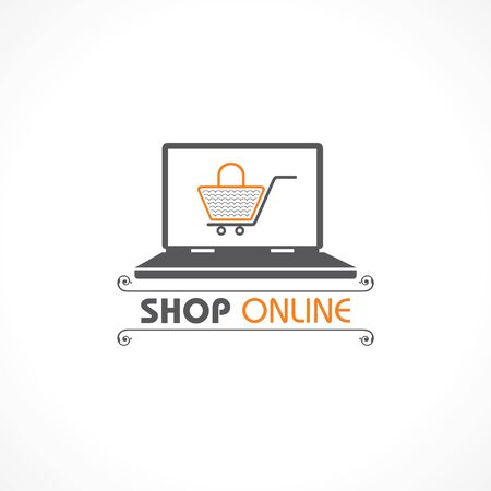 Vector Illustration for Stay Home, Stay Safe and Online shopping with free and express delivery Conceptのイラスト素材