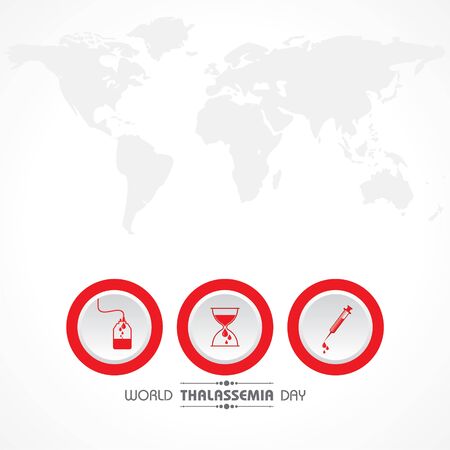 Vector illustration on the theme of world Thalassemia day observed on May 8th every year. Thalassemias are inherited blood disorders characterized by decreased hemoglobin productionのイラスト素材
