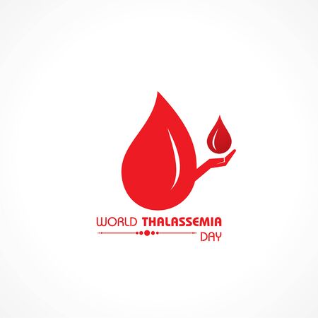 Vector illustration on the theme of world Thalassemia day observed on May 8th every year. Thalassemias are inherited blood disorders characterized by decreased hemoglobin productionのイラスト素材
