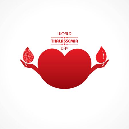 Vector illustration on the theme of world Thalassemia day observed on May 8th every year. Thalassemias are inherited blood disorders characterized by decreased hemoglobin productionのイラスト素材