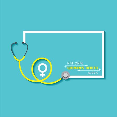 Vector illustration of National Women's health week begins on Mother's Day each year.のイラスト素材