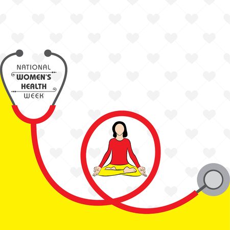 Vector illustration of National Women's health week begins on Mother's Day each year.のイラスト素材