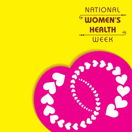 Vector illustration of National Women's health week begins on Mother's Day each year.のイラスト素材