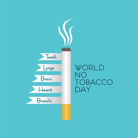 Illustration Of World No Tobacco Day which are held on 31 may,stop smoking conceptのイラスト素材