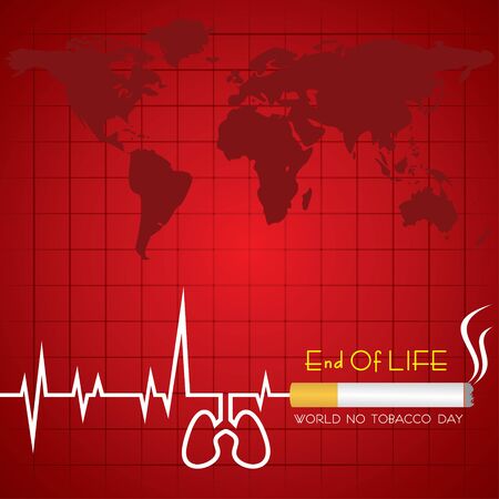 Illustration Of World No Tobacco Day which are held on 31 may,stop smoking conceptのイラスト素材