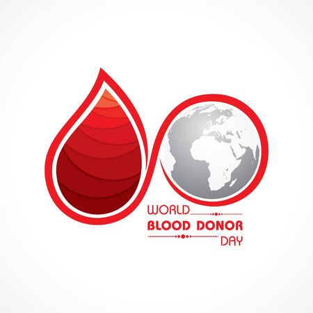 Vector Illustration For World Blood Donor Day.Donate Blood Concept which is held on 14th Juneのイラスト素材
