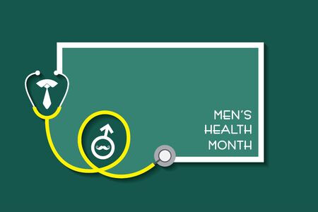 Vector illustration for men's health awareness month which is observed in month of JUNEのイラスト素材