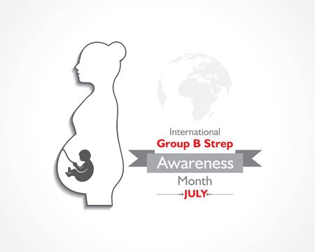 Vector Illustration for International Group B Strep Throat Awareness Month observed in JULYのイラスト素材