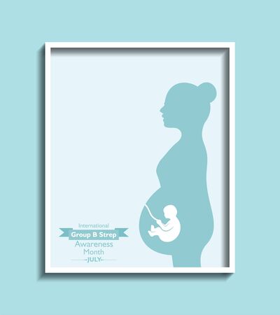 Vector Illustration for International Group B Strep Throat Awareness Month observed in JULYのイラスト素材