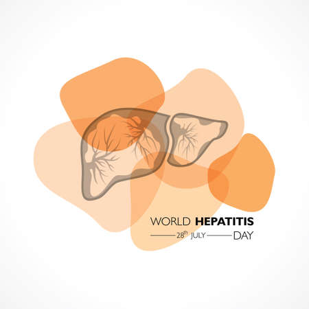 Illustration,poster or banner of World Hepatitis Day observed on 28 Julyのイラスト素材