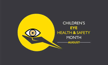 Vector Illustration of Childrenâs Eye Health and Safety Month observed in Augustのイラスト素材