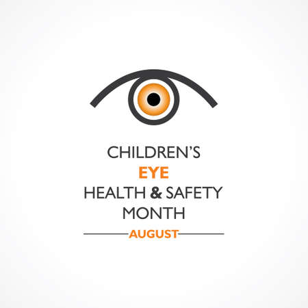 Vector Illustration of Childrenâs Eye Health and Safety Month observed in Augustのイラスト素材