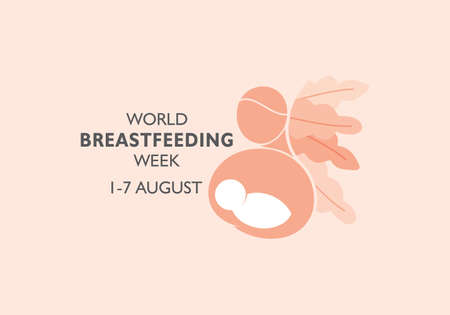 Vector Illustration for the concept of World Breast feeding Week observed in first week of August...