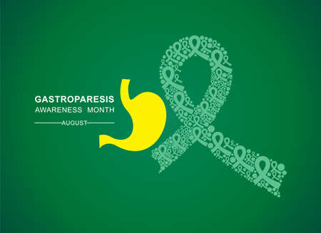 Vector Illustration of Gastroparesis Awareness Month observed in Augustのイラスト素材