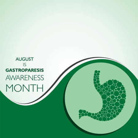 Vector Illustration of Gastroparesis Awareness Month observed in August