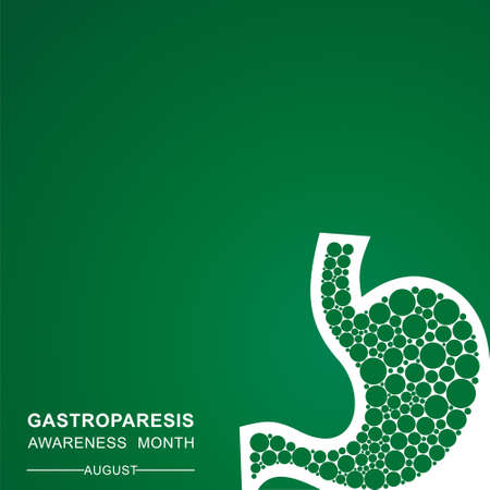 Vector Illustration of Gastroparesis Awareness Month observed in Augustのイラスト素材